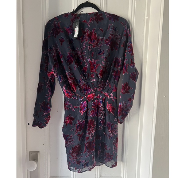 NWT Rag & Bone Velvet Floral Mini Dress - Picture 4 of 6
